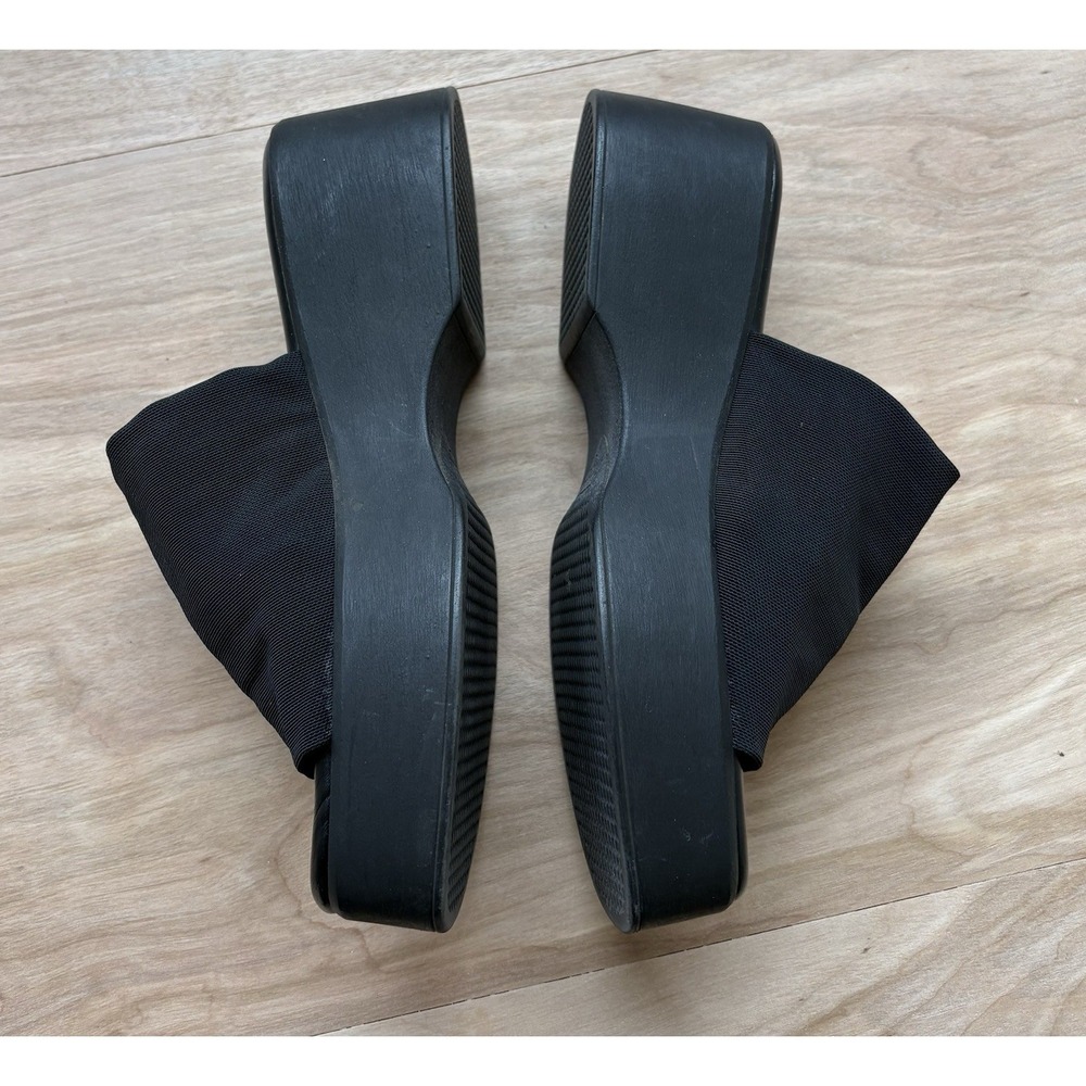 Steve Madden Slinky 30 Y2K Platform Chunky Slides Women's 37 US 7 All Black - Picture 4 of 5